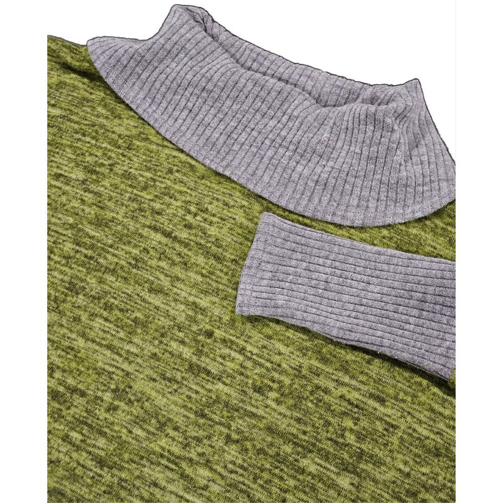 Uncle Frank Sweater Pullover Cowl Neck Color Block Pockets Made In USA Women's M